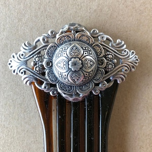 Silver Concha Hair Comb - Silver Hair Comb - Hair Ornament - Hair Comb