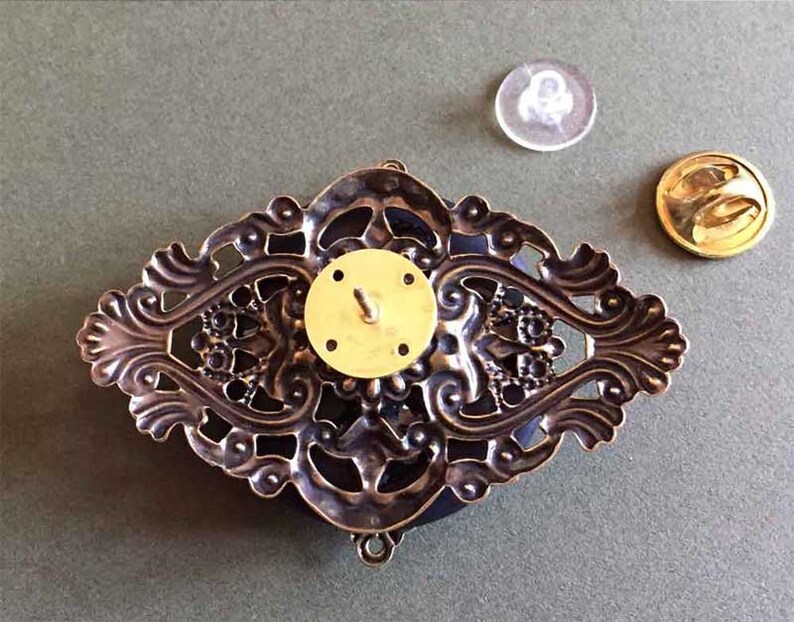 Bee Brooch - Steampunk Bee Brooch- Victorian Pin - Bug Pin - Unique Steampunk Pin - Victorian Bee Brooch - Insect Jewelry - Bee Pin/Bug Pin image 4