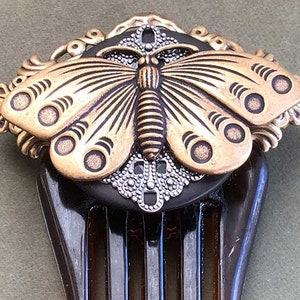 Butterfly Hair Comb - Silver or Brass Butterfly Hair Comb - Hair adornment - Butterfly Hair Comb