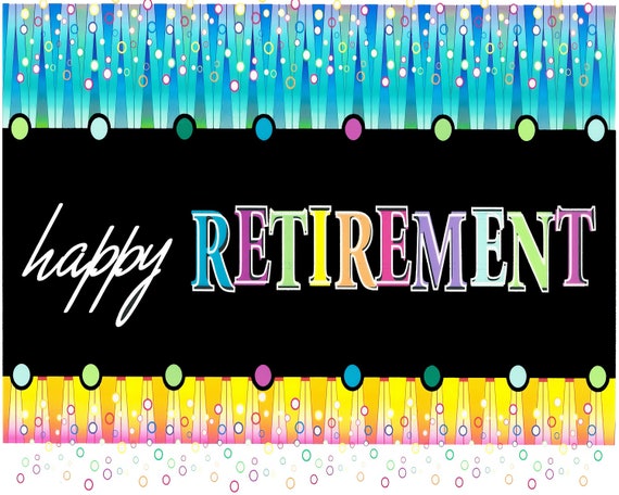 Happy Retirement ~ Edible 2D Fondant Birthday Cake/Cupcake Topper ~ D1097