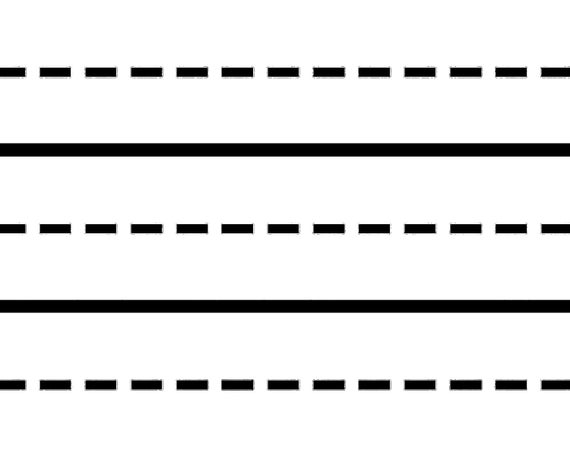 Street Road Lines White Birthday - Side Strips ~ Edible 2D Fondant Birthday Cake Side Toppers ~ D24733