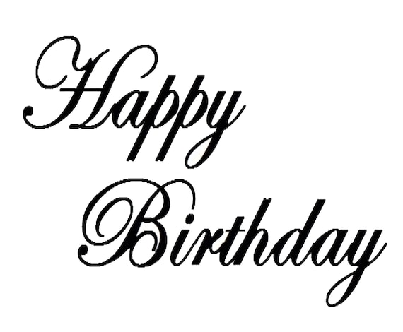 Happy Birthday ~ Edible 2D Fondant Birthday Cake/Cupcake Topper ~ D833