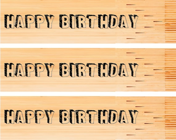 Bowling Birthday - Side Strips ~ Edible 2D Fondant Birthday Cake Side Toppers ~ D22669