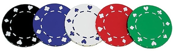 Casino Las Vegas Poker Chips Birthday ~ Edible 2D Fondant Birthday Cake/Cupcake Topper ~ D7338