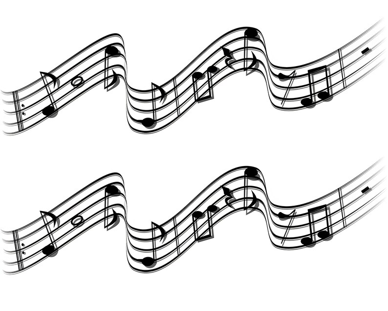 Musical Notes Band Birthday ~ Edible 2D Fondant Birthday Cake Side ...