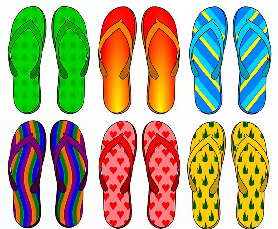 Summer Flip Flops Birthday ~ Edible 2D Fondant Birthday Cake/Cupcake Topper ~ D5426