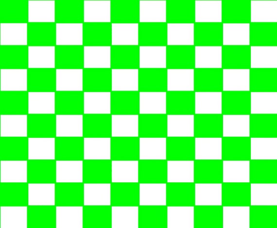 Green Checkerboard Birthday ~ Edible 2D Fondant Birthday Cake/Cupcake Topper ~ D22746