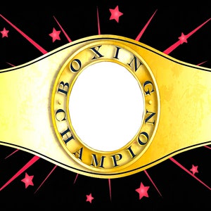 Boxing Champion Belt ~ Edible 2D Fondant Birthday Photo Frame Cake/Cupcake Topper ~ D20536