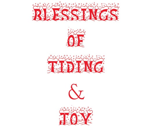 Blessings of Tidings & Joy Christmas ~ Edible 2D Fondant Birthday Cake/Cupcake Topper ~ D21803