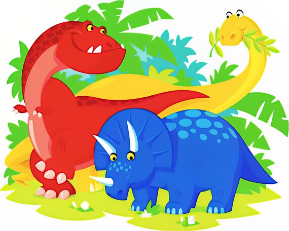 Baby Dinosaurs Birthday ~ Edible 2D Fondant Birthday Cake/Cupcake Topper ~ D1390