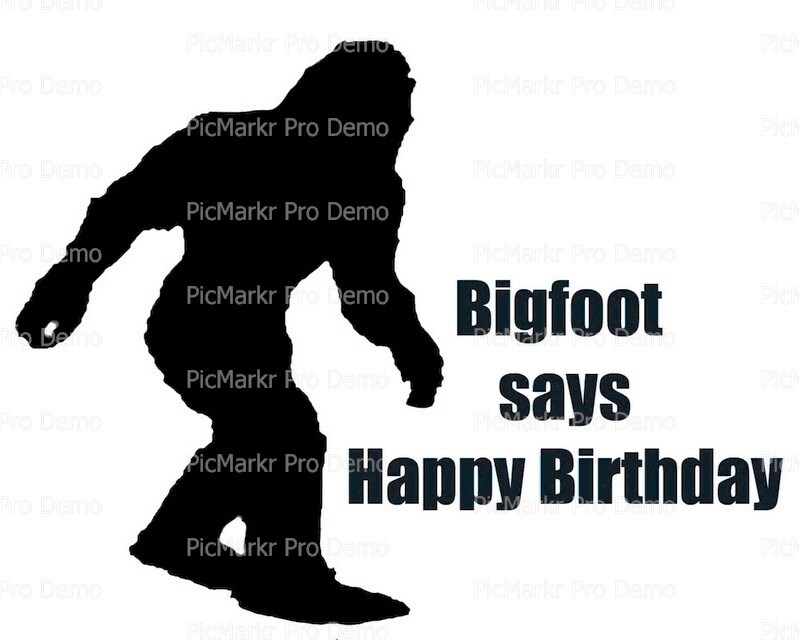 Bigfoot, Yeti, Sasquatch Birthday Edible 2D Fondant Birthday Cake