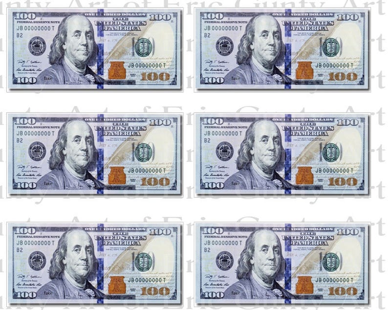 casino 100 dollar bills birthday side strips edible 2d etsy