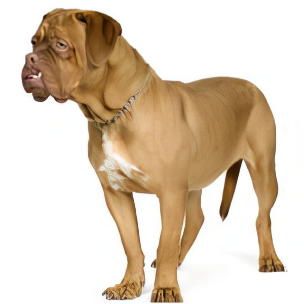 Dogue De Bordeaux Dog Birthday ~ Edible 2D Fondant Birthday Cake/Cupcake Topper ~ D6635