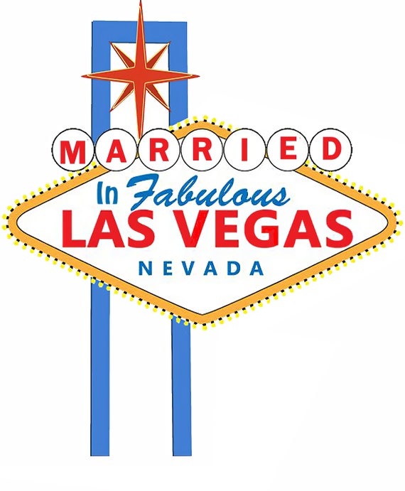 Married in Las Vegas Casino Birthday ~ Edible 2D Fondant Birthday Cake/Cupcake Topper ~ D24183