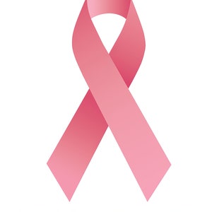 Pink Breast Cancer Awareness Ribbon ~ Edible 2D Fondant Birthday Cake/Cupcake Topper ~ D24514