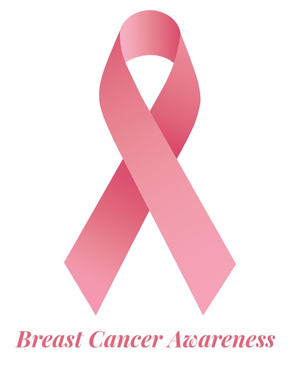 Pink Breast Cancer Awareness Ribbon ~ Edible 2D Fondant Birthday Cake/Cupcake Topper ~ D24514