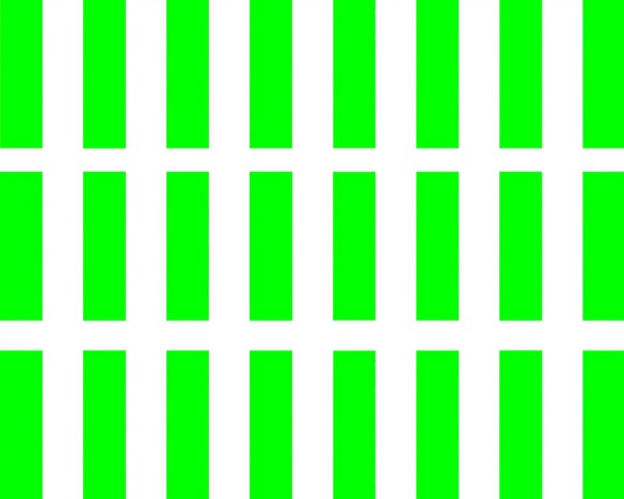 Vertical Green & White Stripes Birthday Background - Side Strips ~ Edible 2D Fondant Birthday Cake Side Toppers ~ D21373