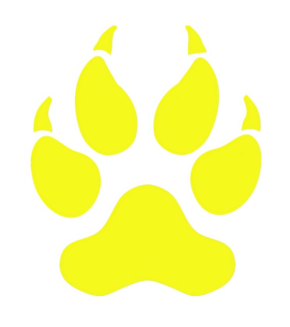 Yellow Tiger Bear Paw Mascot Birthday ~ Edible 2D Fondant Birthday Cake/Cupcake Topper ~ D22450