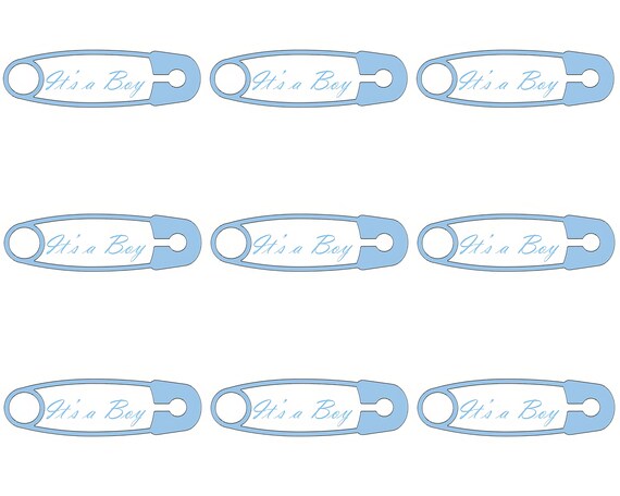 Baby Boy Blue Baby Shower - Side Strips ~ Edible 2D Fondant Birthday Cake Side Toppers ~ D22079