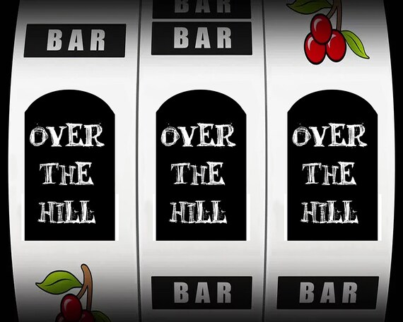 Over The Hill Casino Slot Machine Birthday ~ Edible 2D Fondant Birthday Cake/Cupcake Topper ~ D21862