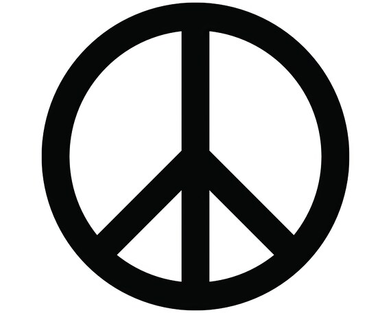 Hippie Peace Sign Birthday ~ Edible 2D Fondant Birthday Cake/Cupcake Topper ~ D21703