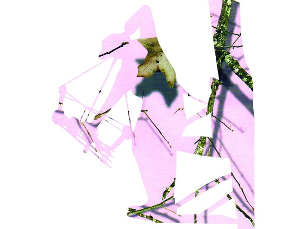 Pink Camo Bow Hunting Birthday ~ Edible 2D Fondant Birthday Cake/Cupcake Topper ~ D21611