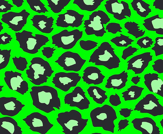 Lime Green Cheetah Print - Background Birthday ~ Edible 2D Fondant Birthday Cake/Cupcake Topper ~ D9755