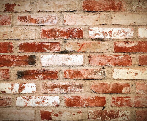 Antique Brick Wall Birthday Cake Background ~ Edible 2D Fondant Birthday Cake/Cupcake Topper ~ D9036