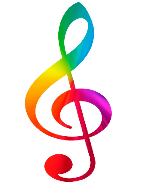 Band Music Note Rainbow Birthday ~ Edible 2D Fondant Birthday Cake/Cupcake Topper ~ D22715
