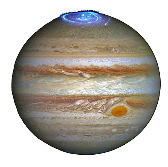 Planet Jupiter Space Birthday ~ Edible 2D Fondant Birthday Cake/Cupcake Topper ~ D24604