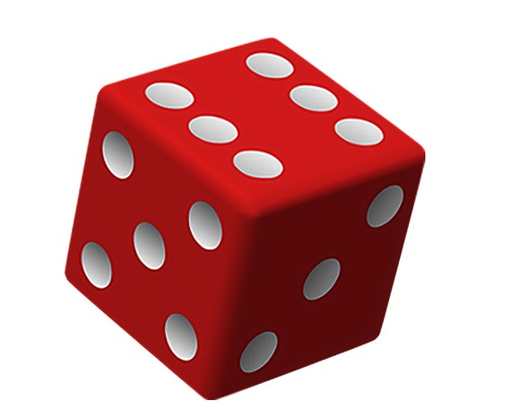 Red Casino Dice Las Vegas Birthday ~ Edible 2D Fondant Birthday Cake/Cupcake Topper ~ D24650