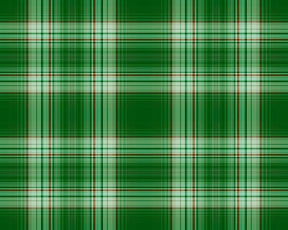 Green Plaid Birthday ~ Edible 2D Fondant Birthday Cake/Cupcake Topper ~ D22722