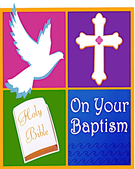 Baptism Religious ~ Edible 2D Fondant Birthday Cake/Cupcake Topper ~ D3046