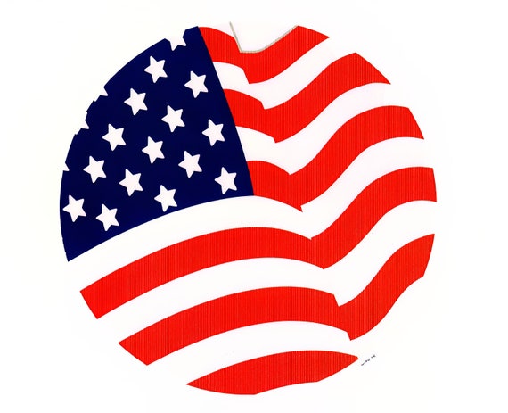 American Flag 4th of July ~ Edible 2D Fondant Birthday Cake/Cupcake Topper ~ D22232
