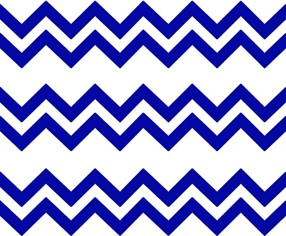 Dark Blue - Chevron Birthday Background - Side Strips ~ Edible 2D Fondant Birthday Cake Side Toppers ~ D6488