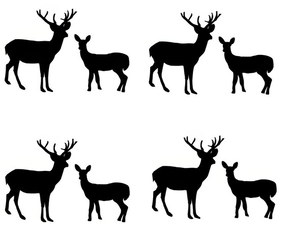 Grazing Deer Hunting Birthday ~ Edible 2D Fondant Birthday Cake Side Toppers ~ D24495