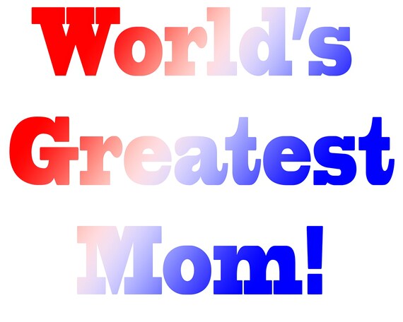 World's Greatest Mom Mothers Day ~ Edible 2D Fondant Birthday Cake/Cupcake Topper ~ D21684