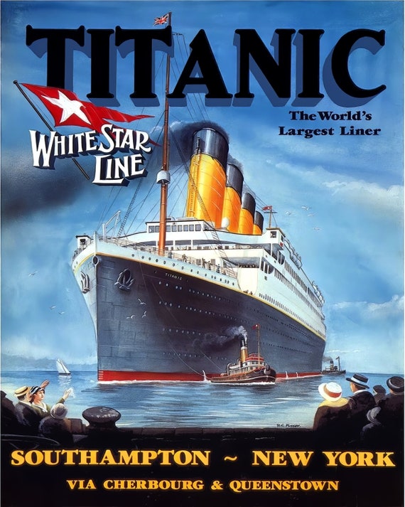 Titanic Birthday Topper ~ Edible 2D Fondant Birthday Cake/Cupcake Topper ~ D6408