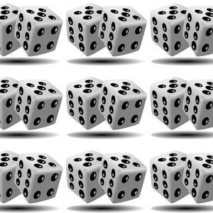 Casino Las Vegas Dice ~ Edible 2D Fondant Birthday Cake Side Toppers ~ D23001