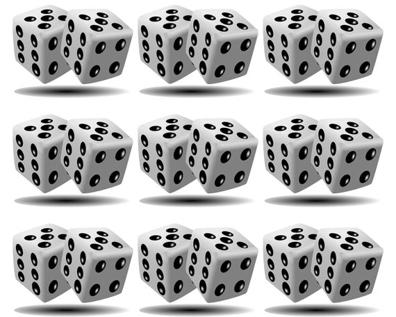 Casino Las Vegas Dice ~ Edible 2D Fondant Birthday Cake Side Toppers ~ D23001