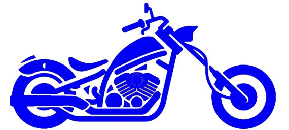 Blue Motorcycle Birthday ~ Edible 2D Fondant Birthday Cake/Cupcake Topper ~ D24060