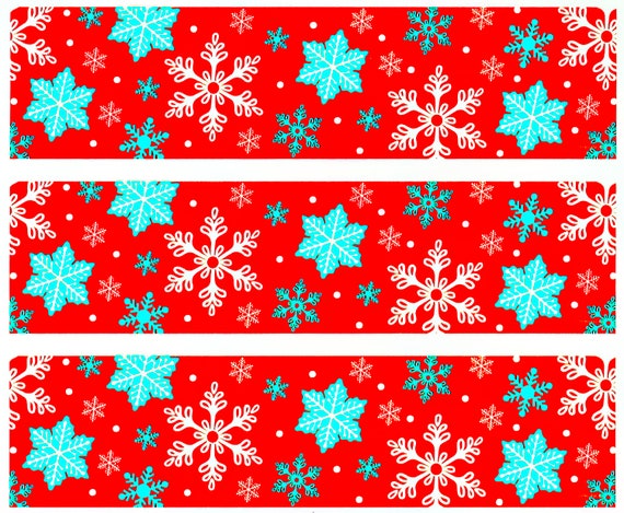 Snowflake - Side Strips ~ Edible 2D Fondant Birthday Cake Side Toppers ~ D20849