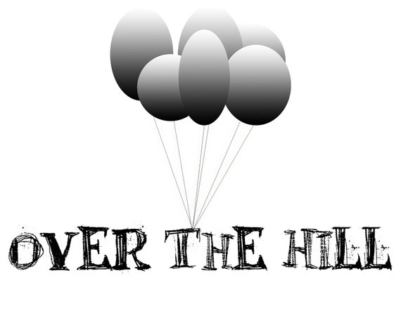 Over The Hill Birthday ~ Edible 2D Fondant Birthday Cake/Cupcake Topper ~ D21824