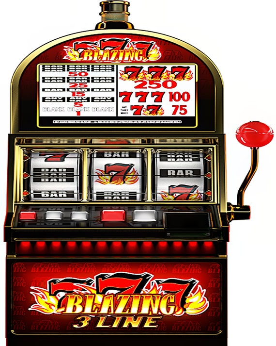 Slot Machine Casino Las Vegas Birthday - 2D Fondant Edible Cake & Cupcake Topper For Birthdays and Parties! - D24348