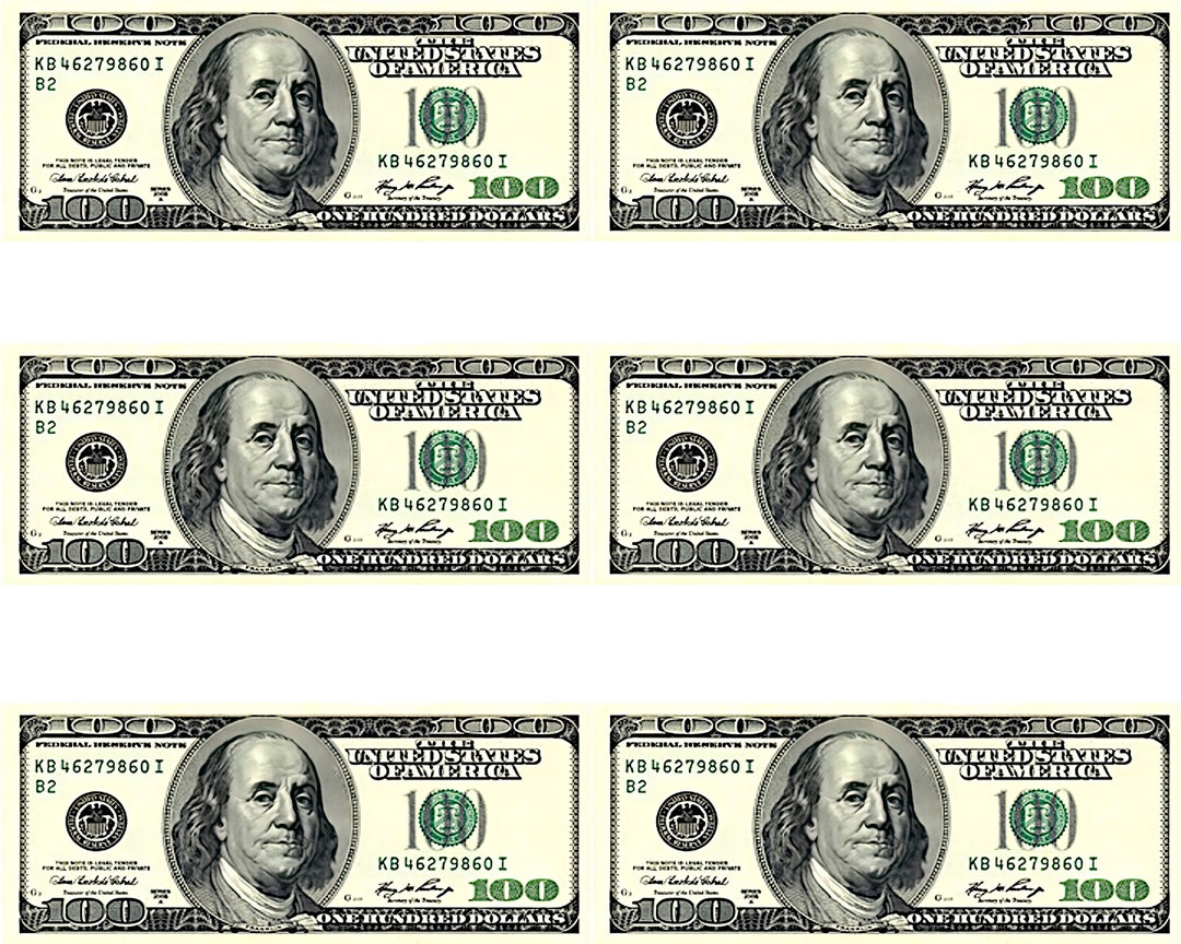 100 Dollar Bill Side Strips Edible 2D Fondant Birthday - Etsy