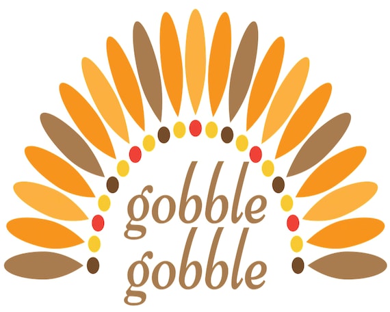 Fall Thanksgiving Turkey Gobble Gobble - 2D Edible Cake and Cupcake Topper For Birthdays & Parties! - D24195