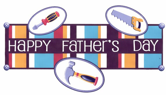 Happy Father's Day ~ Edible 2D Fondant Birthday Cake/Cupcake Topper ~ D6511