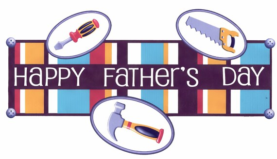 Happy Father's Day ~ Edible 2D Fondant Birthday Cake/Cupcake Topper ~ D6511