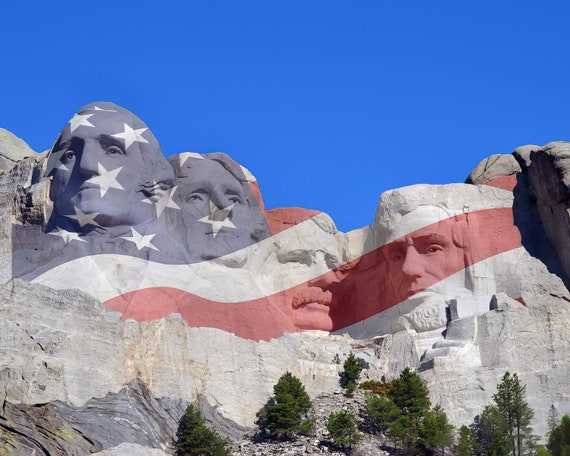 Mount Rushmore Birthday - Edible Cake and Cupcake Topper For Birthday's and Parties! - D20622