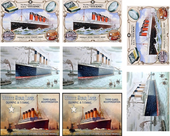 Titanic Vintage Birthday - 2D Fondant Edible Cake & Cupcake Topper For Birthdays and Parties! - D24351